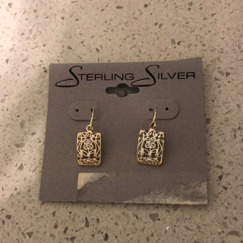 Sterling silver dangly earrings